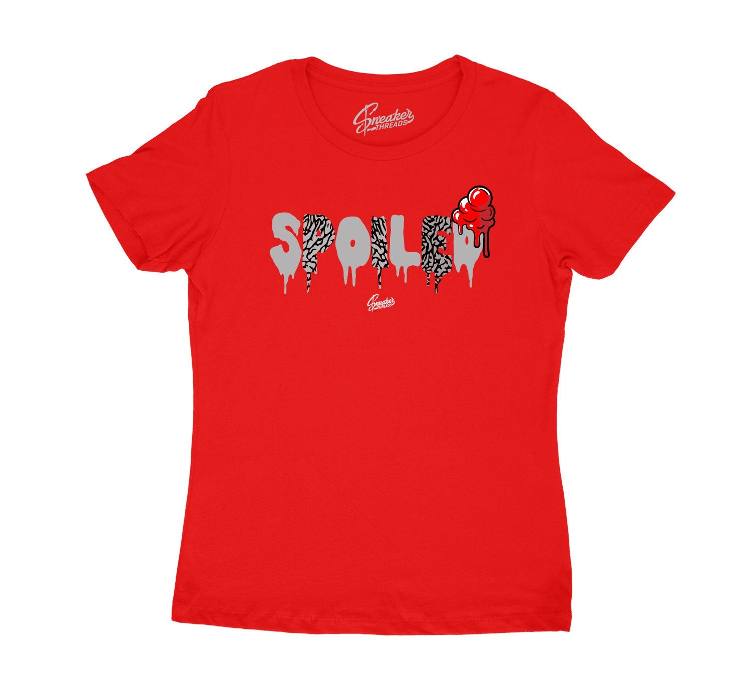 Womens sneaker tees match Jordan 3 red 