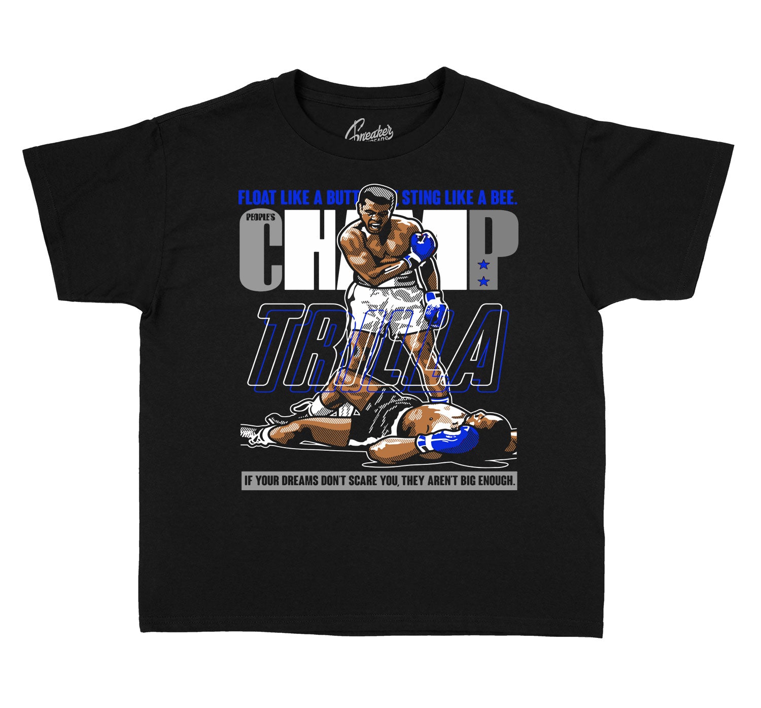 Kids Jordan 13 Hyper Royal Shirts Match retro 13 royals sneaker tees