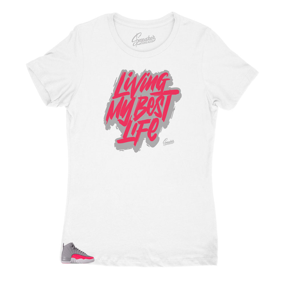 Jordan 12 Racer Pink Sneaker Tees Match 