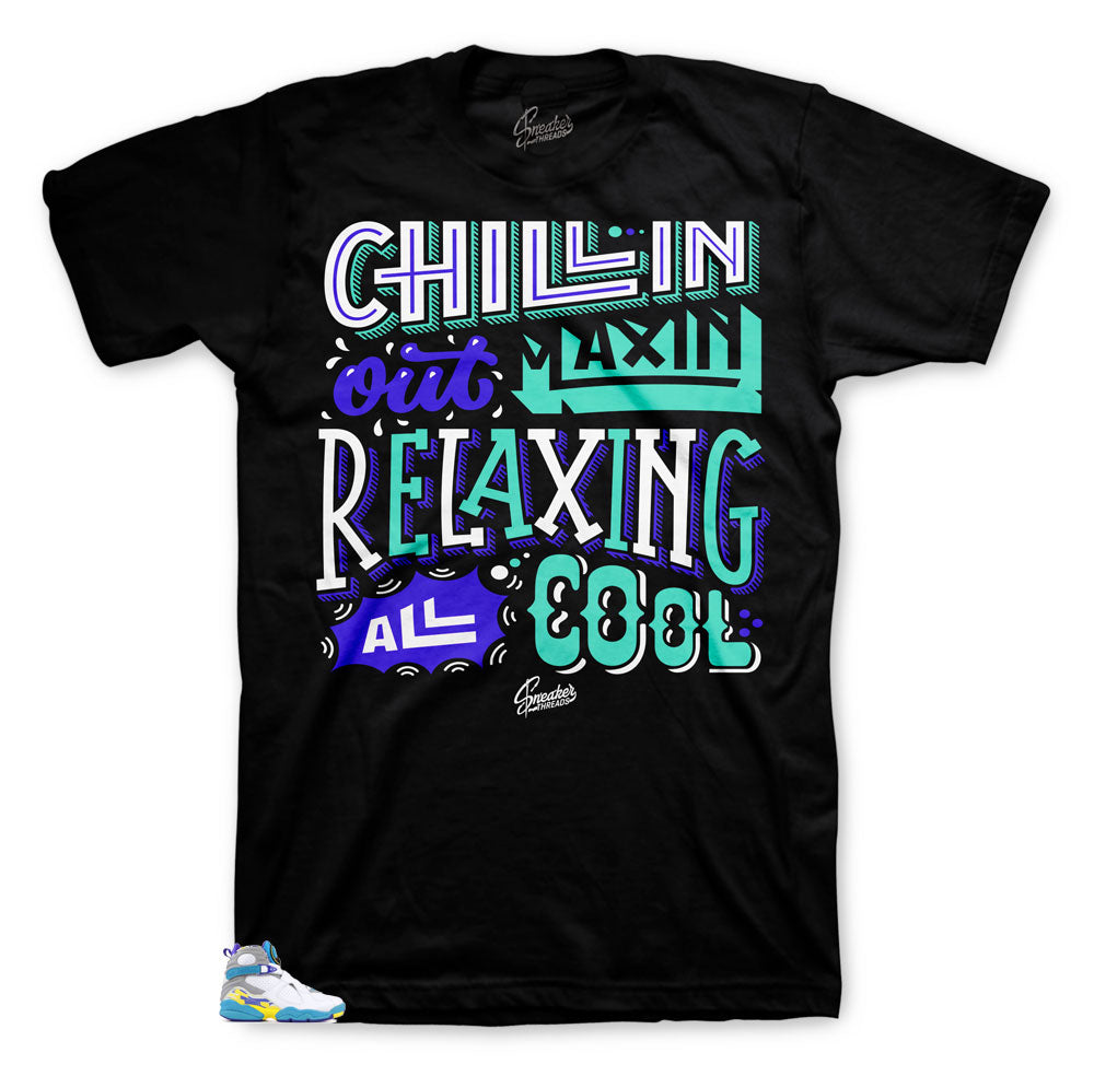 White Aqua Relaxin Chillin shirt fit 