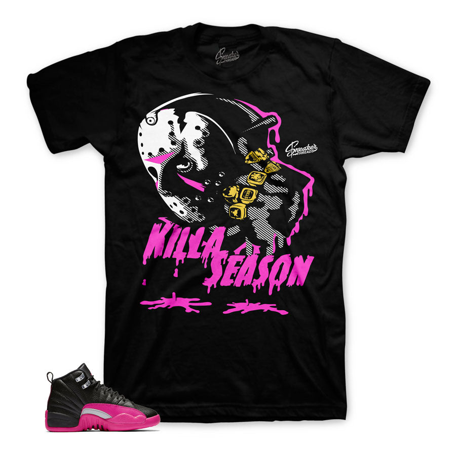 pink and black jordan 12 outfit