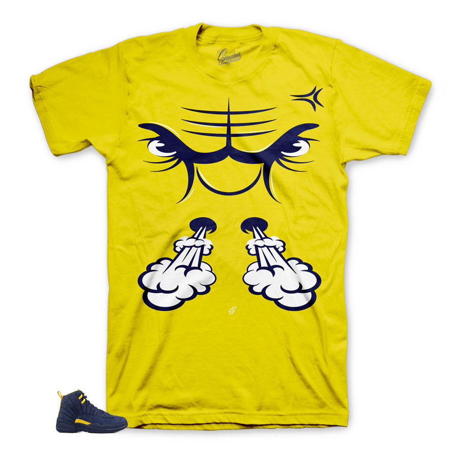 blue and yellow jordan 5 shirt