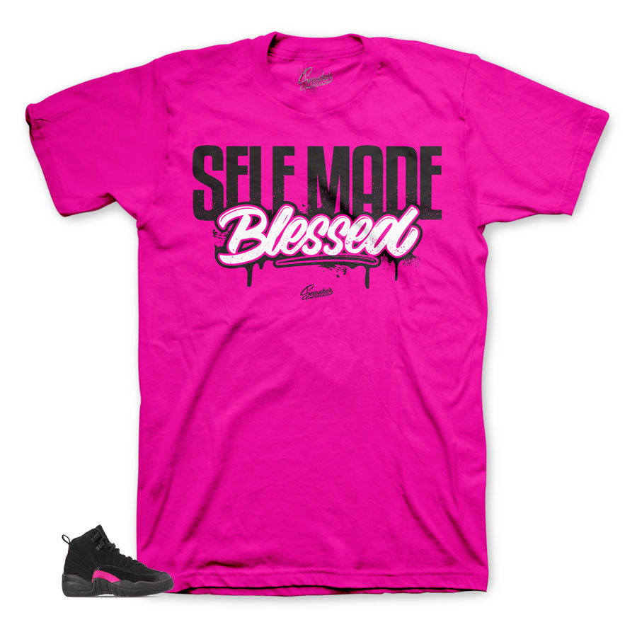 pink and black jordan shirt