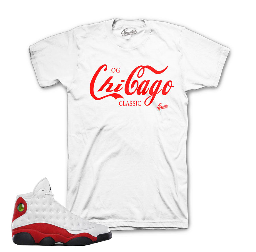 white and red jordan shirt