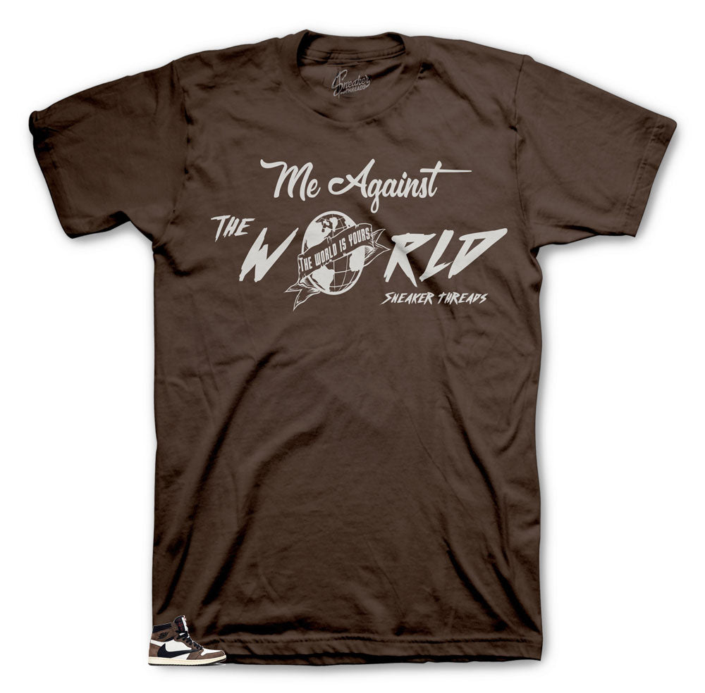 Jordan 1 Cactus Jack Shirt – Against The World – Brown – T ...