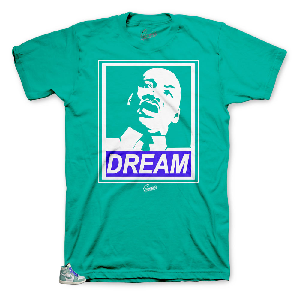 green and purple jordan 1 shirt