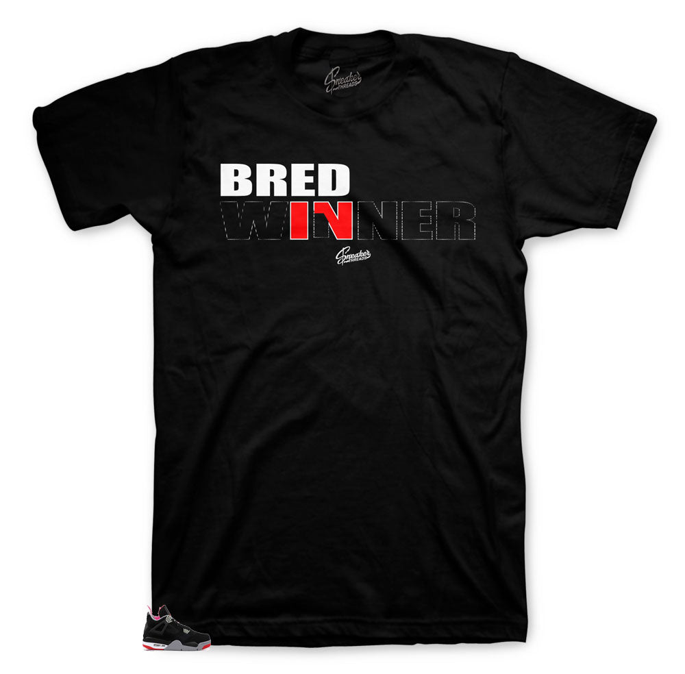 Jordan 4 bred OG sneaker tees to match 