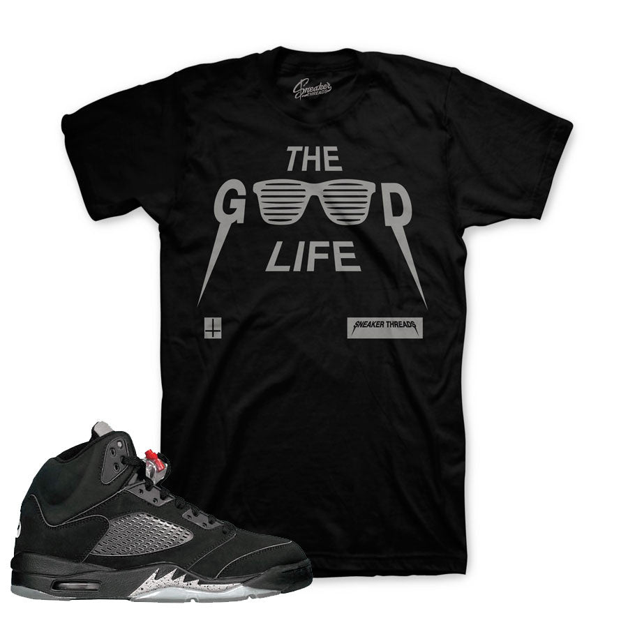 jordan 5 black metallic outfit