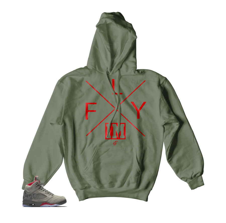 Jordan 5 camo take flight hoodies Match 