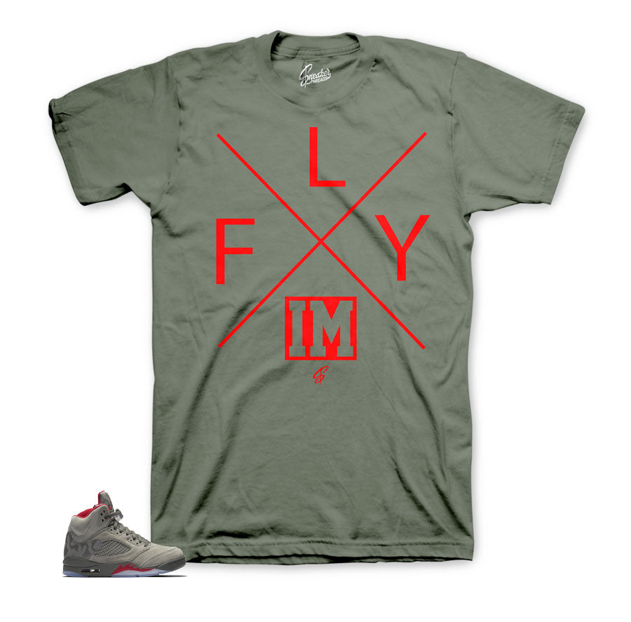 Jordan 5 camo take flight shirts Match 