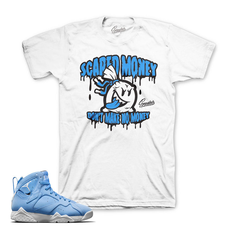 blue and white jordan shirt