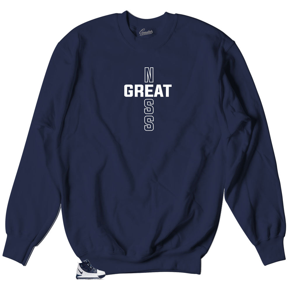 Sweater crewneck designed perfectly to match Lebron III midnight navy ...