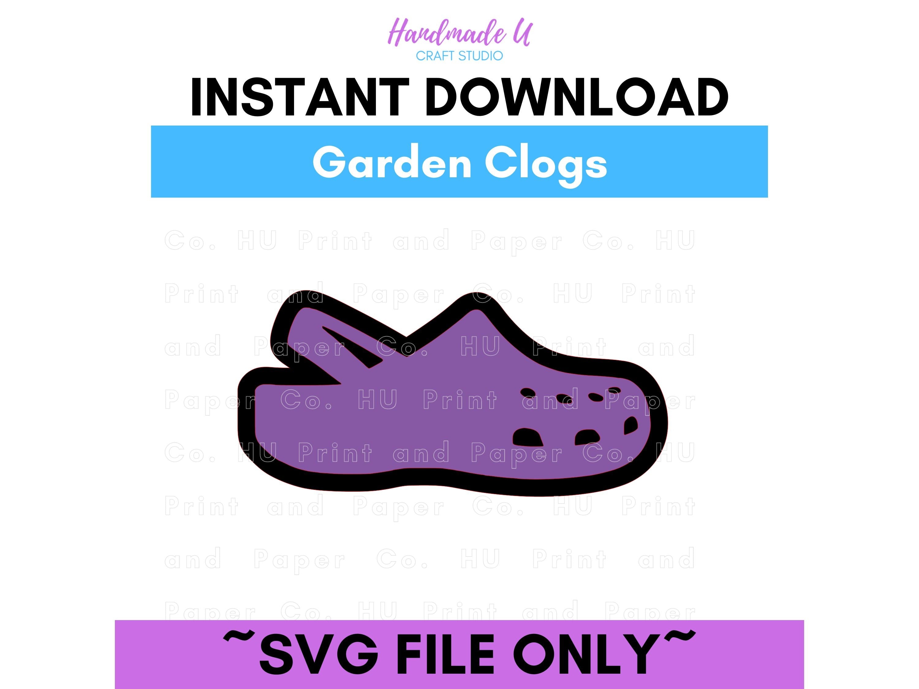 Garden Clogs SVG Cut File - For RA Door Tags & Crafting