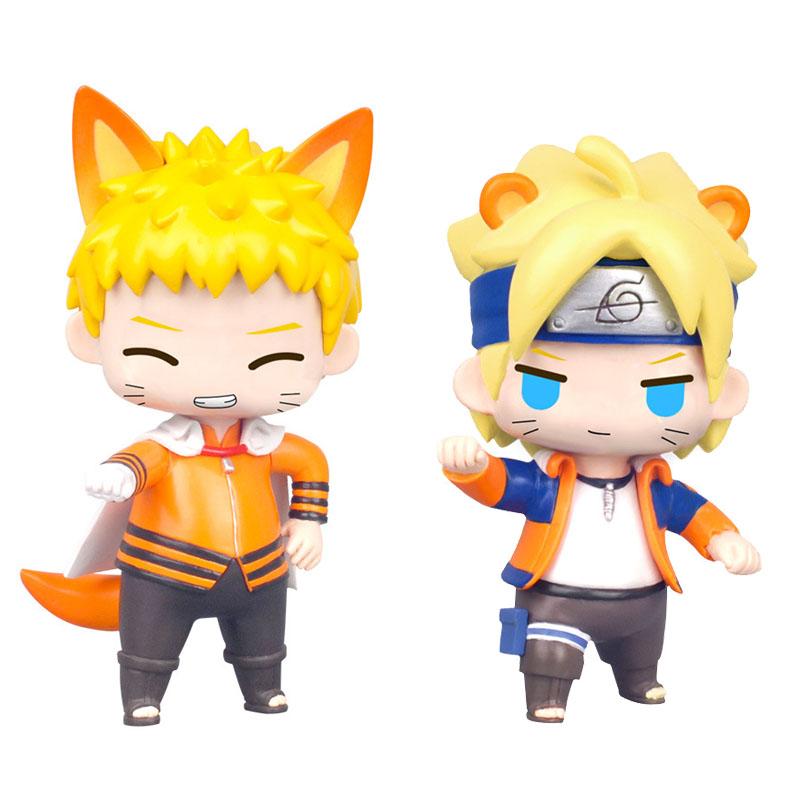 10cm Naruto Boruto Figure 7th Hokage Cloak Figure Cute Chibi Pvc Toys Jolly Costume