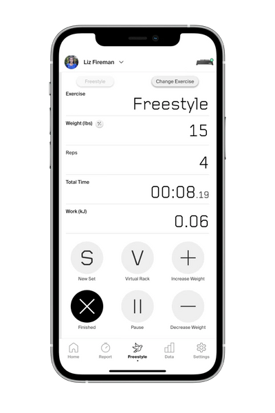 arena home gym workout app's new "freestyle mode"