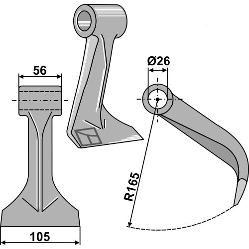  Martillo de trituradora Adaptable para Vigolo Vogel Noot