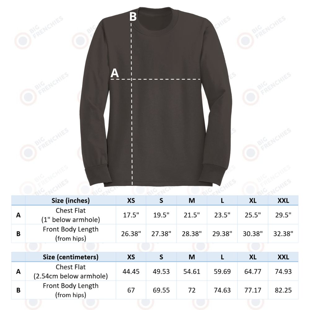 Size Chart - Unisex Sweatshirt