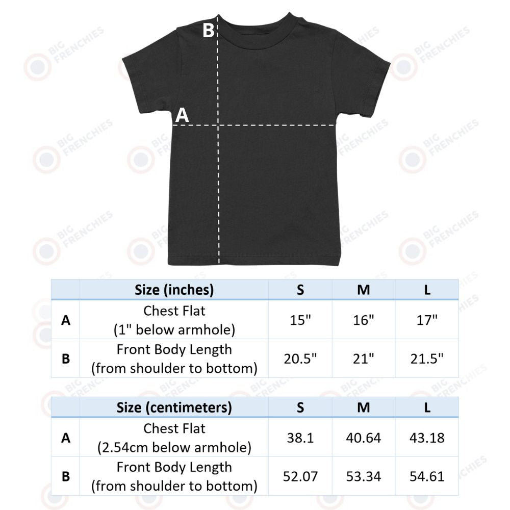 Size Chart - Youth Organic Short Sleeve Crew Tee