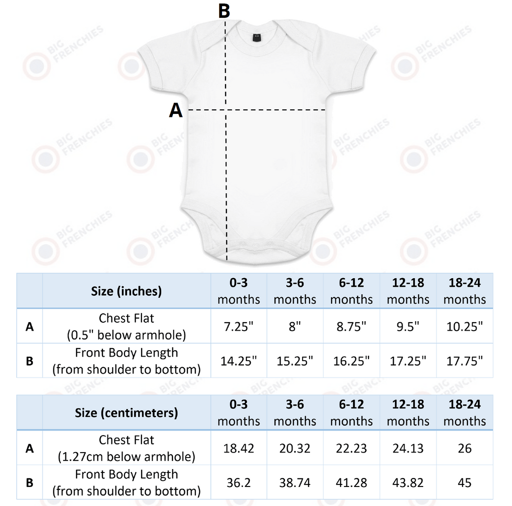 onesie size chart