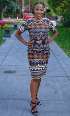 African Print Summer Dress 