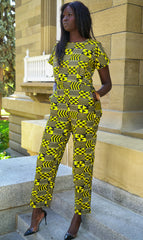 African Print Jump Suit