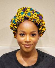 African Print Bonnet 