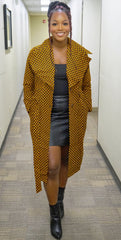 African Print Trench Jacket