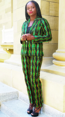 African Print Boss Suit and Pants 