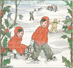 kids play snow 