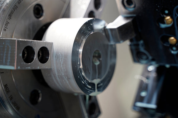 Aluminium Blank in CNC being machined