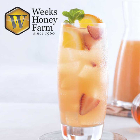 Weeks Honey Farm : Be the toast of the party this Summer, by the lake or on your back porch! This fizzy refreshing drink will cool you down and sweeten your day. Made with fresh ingredients and Raw Weeks Honey you will be living well.