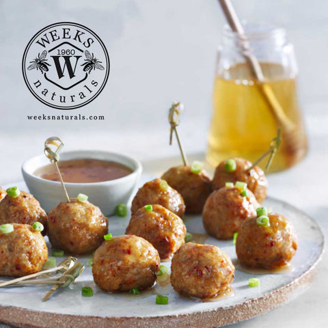 Weeks Spicy Chicken Meatballs offer some snack-able sweet heat!