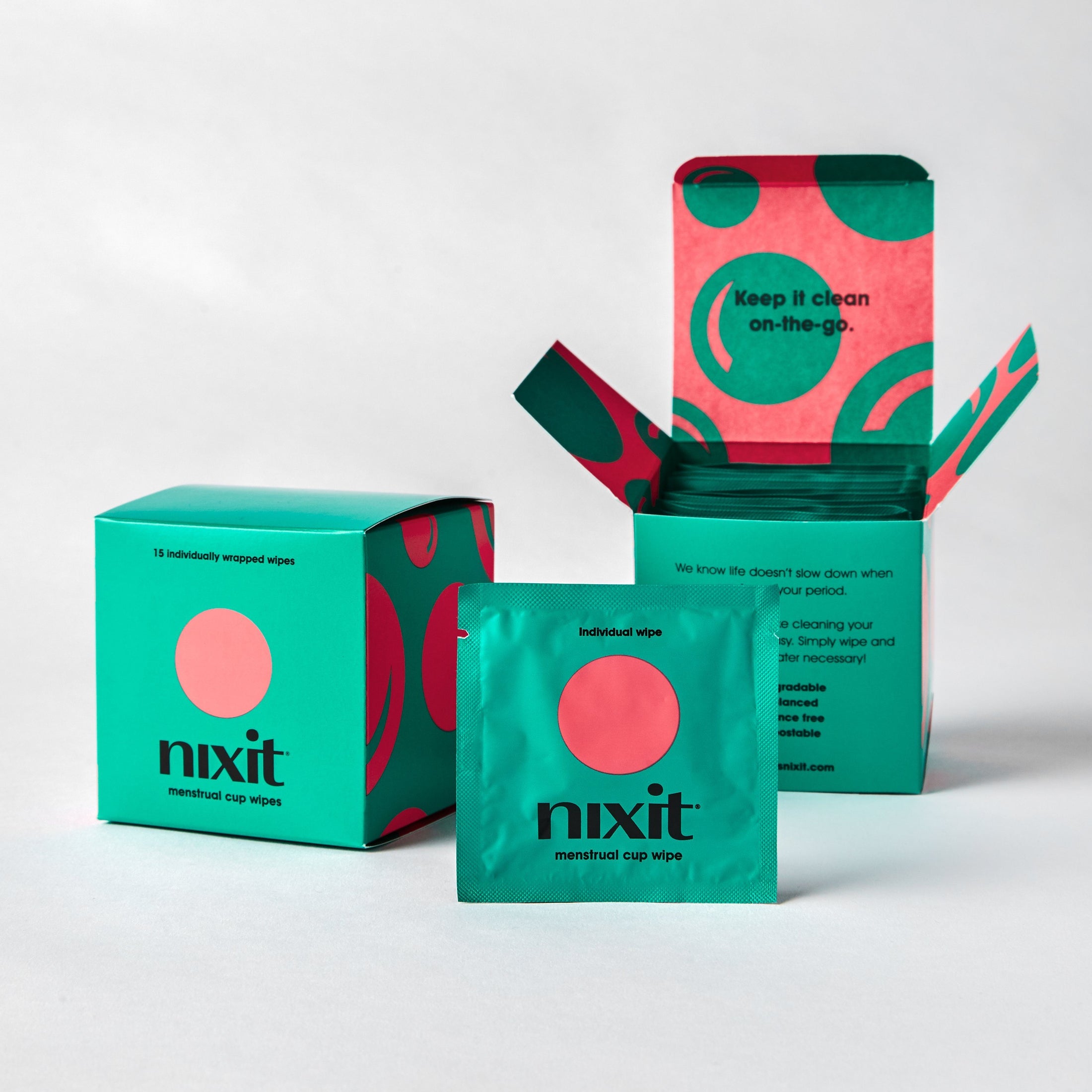 Чаша Nixit. Simply wipes. Sodium Packaging. Clean cup