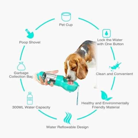 Portable Dog Water Bowl With Shovel
