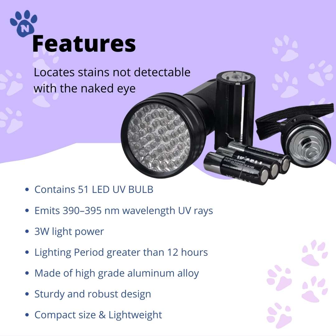 51 LED Ultra Violet Torch UV LED Flashlight