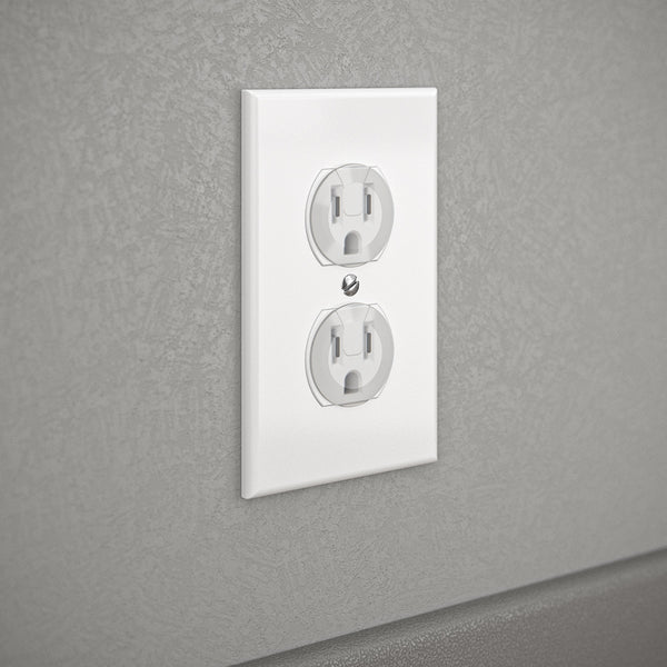 Outlet plugs inserted into USA 2 standard electrical outlets
