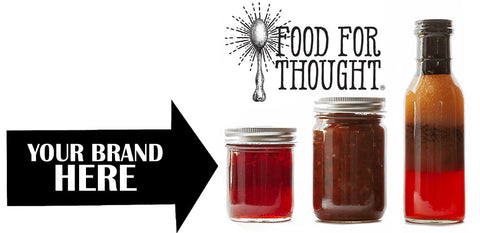 Your BRAND HERE on Food for Thought Products