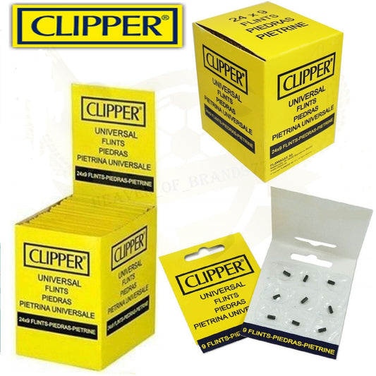 Genuine Clipper Ligher Flints, 9 Black Flints per Pack, Multi Packs Av –  Flint Supply Store