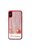 Christmas Santa Claus Reindeer Print Frosting Case For iPhone Khaki