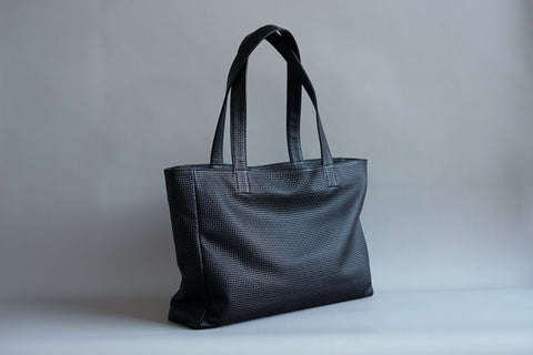 Australian made carry all leather tote bag