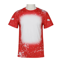 RED Faux Bleach Sublimation Shirt PRIME TYME TEES MORE