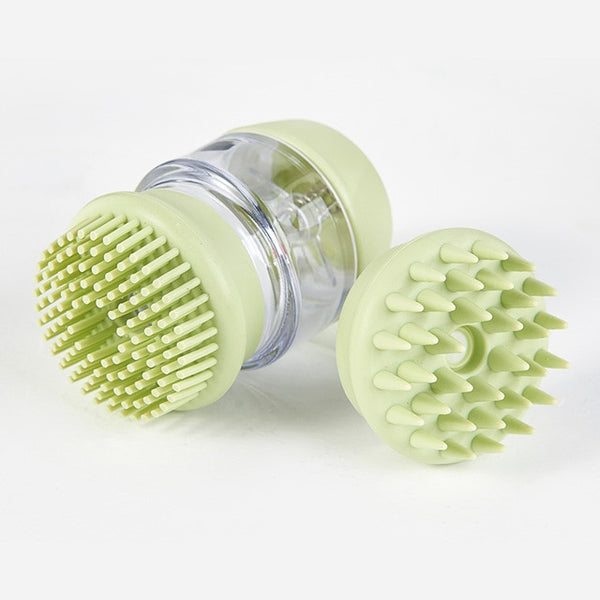 Dropshipping pet dog bath brush comb Double comb silicone dog cat shower massage brush grooming dog supplies perros accessories