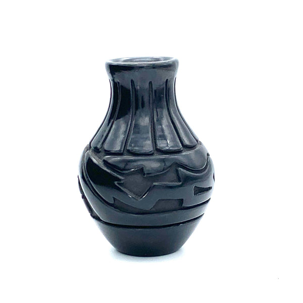 Native American - Carved Blackware Vase - Sunday Chavarria