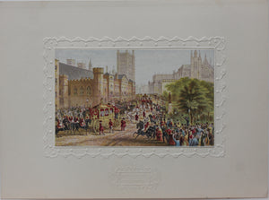 Abraham Le Blond. Her Majesty opening Parliament. Baxter print. Circa 1852.