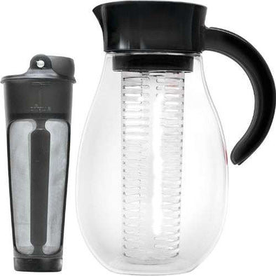 1pc Pet Single Cold Brew Pitcher, Refrigerator Side Door Water & Iced Tea & Fruit  Infuser Pitcher