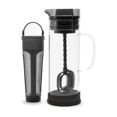 Primula Burke Deluxe Cold Brew Iced Coffee Maker, Comfort Grip Handle,  Durable Glass Carafe, Removable Mesh Filter, Perfect 6 Cup Size, Dishwasher  Safe, 1.6 Qt, Blue 