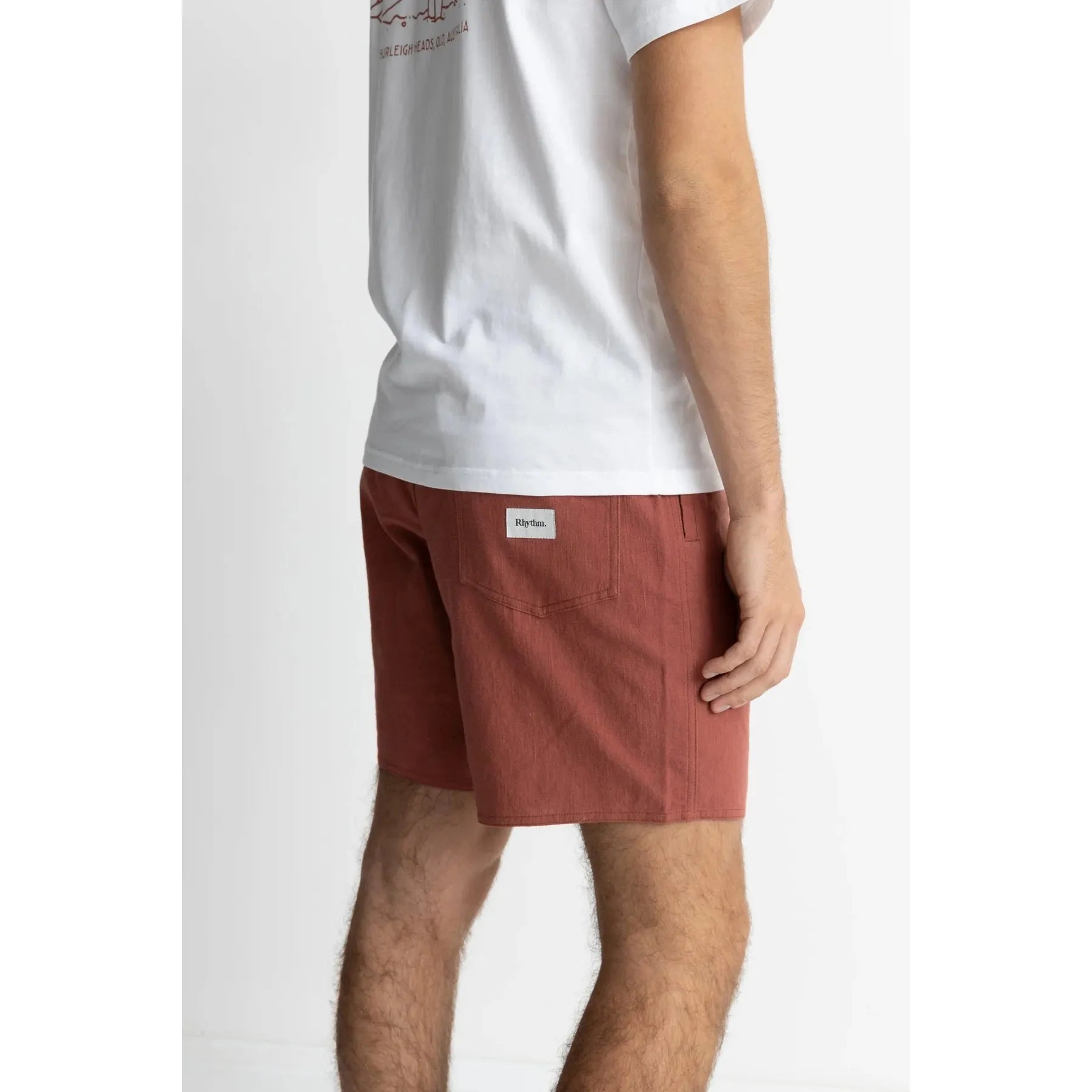 Rhythm Textured Linen Jam Shorts - Clay