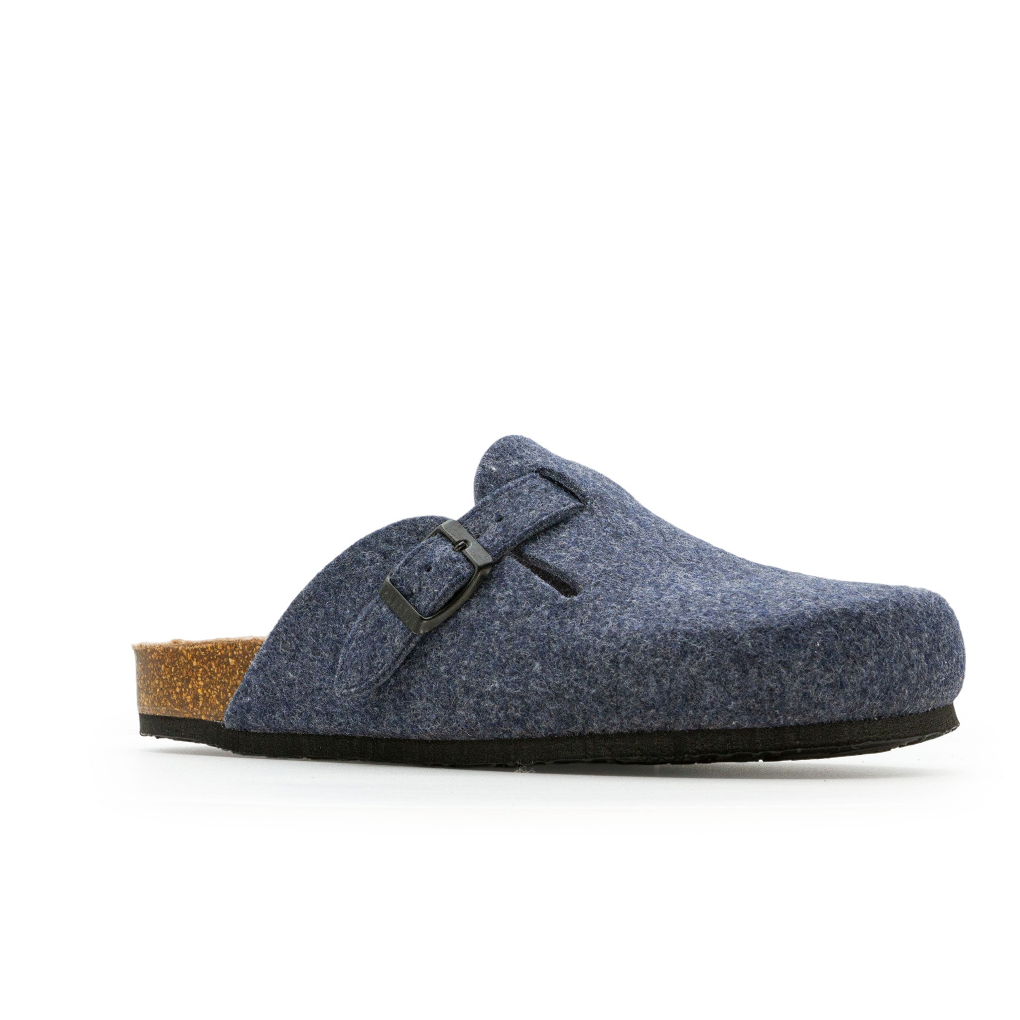 Plakton Men's 'Blog' Mule - Navy Felt Wool / Teddy