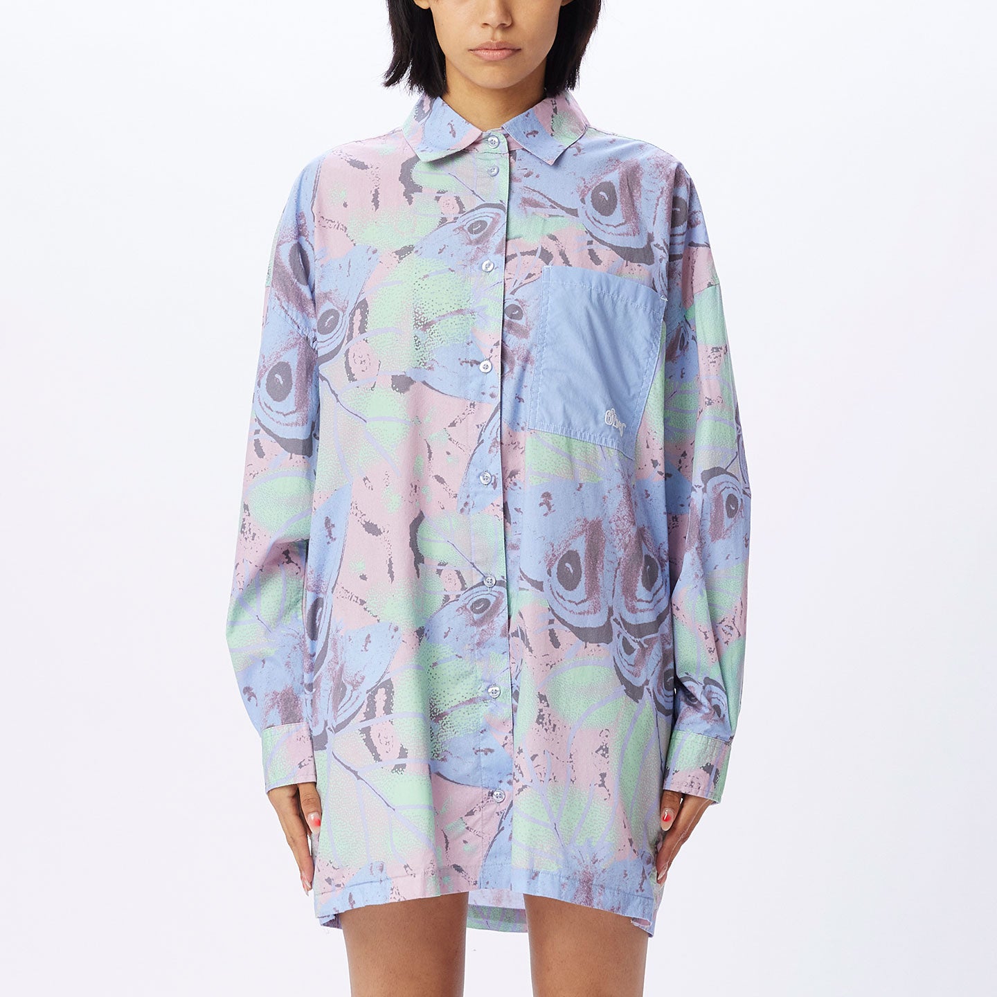 Obey Alyssa Shirt - Pastel Blue Multi