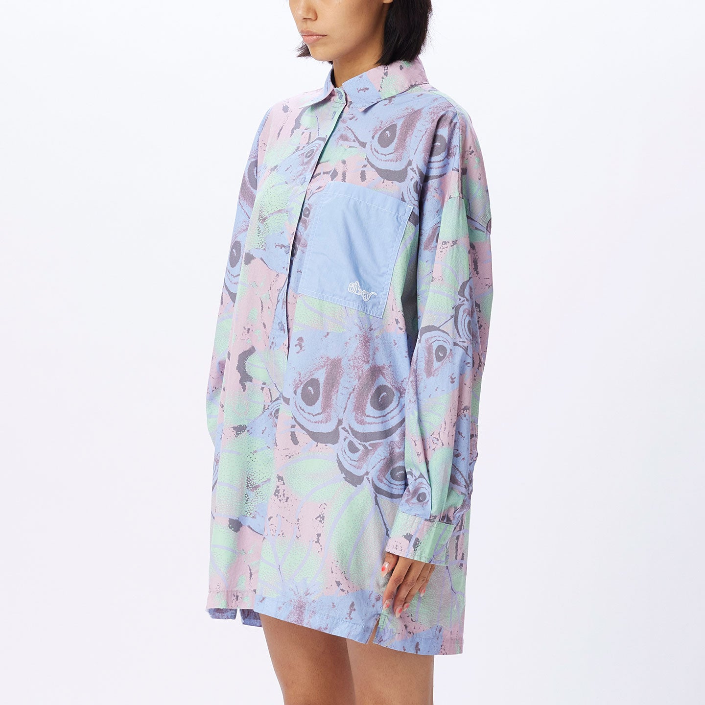 Obey Alyssa Shirt - Pastel Blue Multi